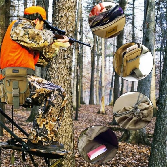 Drop Leg Bag for Men Tactical Metal Detecting Thigh Pack with Water Bottle Pouch - Picture 3 of 7